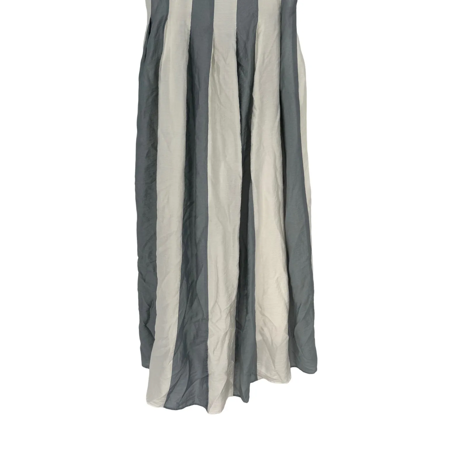 Madewell Pleated Midi Dress Linen Blend Overcast Size 0 - Image 6