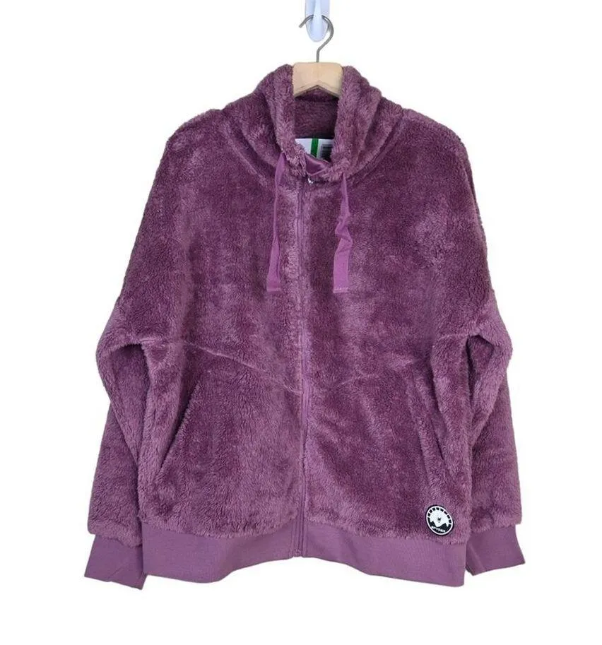 Spyder Womens L Bailey Faux Shearling Jacket in Tulipwood Purple NEW - Image 2