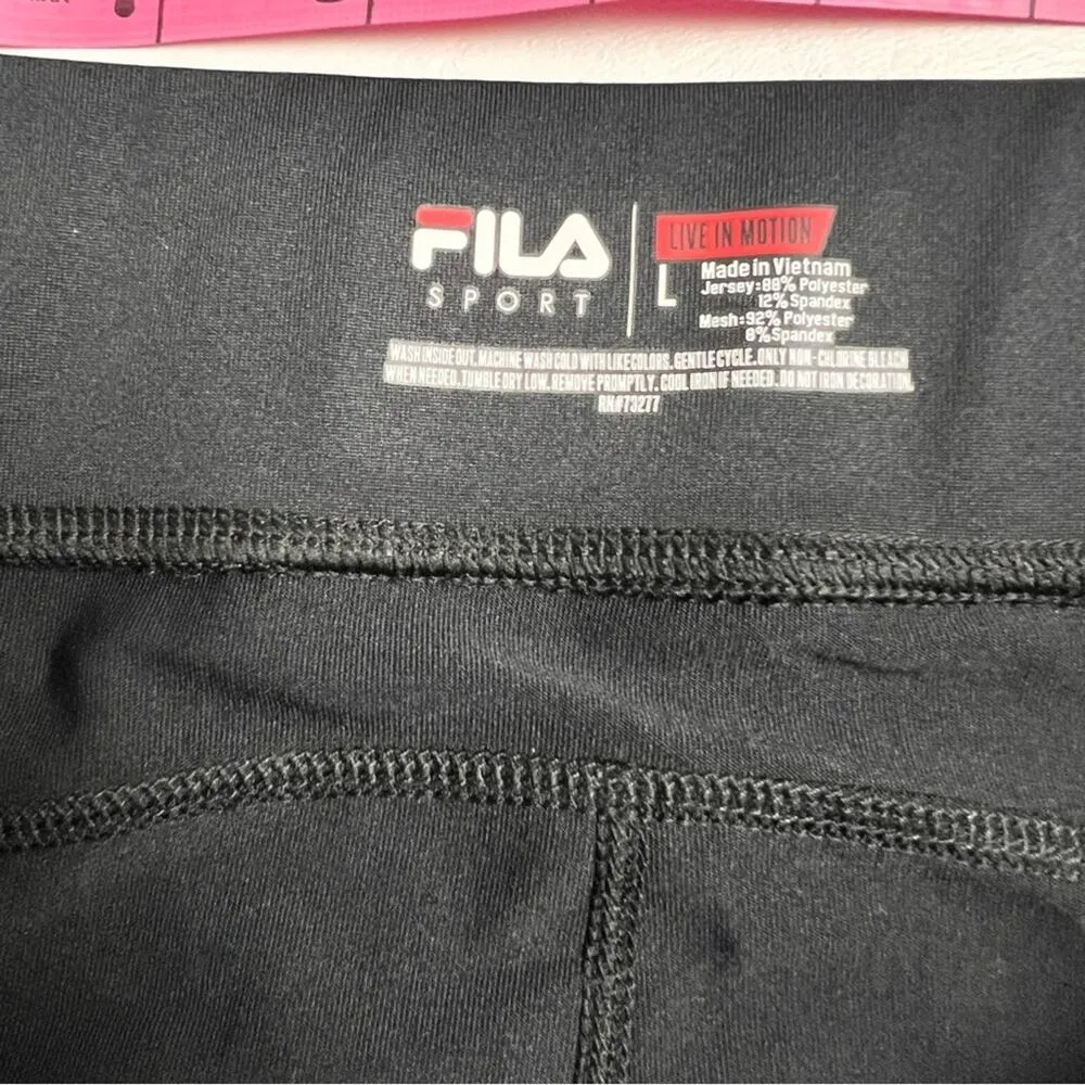 Fila Women's  Athletic Sporty Workout  Athleisure Two Color Bike Shorts Sz L - Image 3
