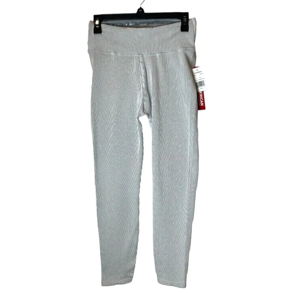 Good American White And Gray‎ Striped High Rise Seamless Ribbed Legging XL-XXL - Image 3