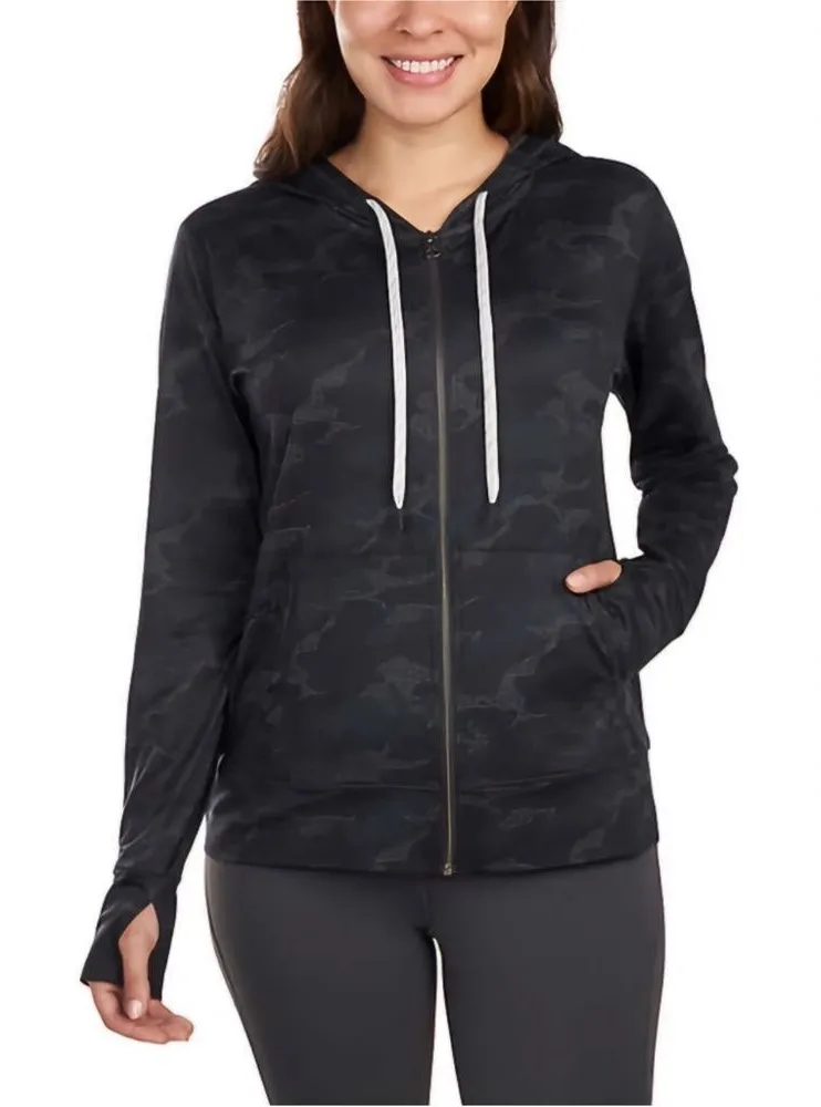 NWOT Kirkland Signature Women’s Camo Full Zip Hoodie Size XL - Image 1