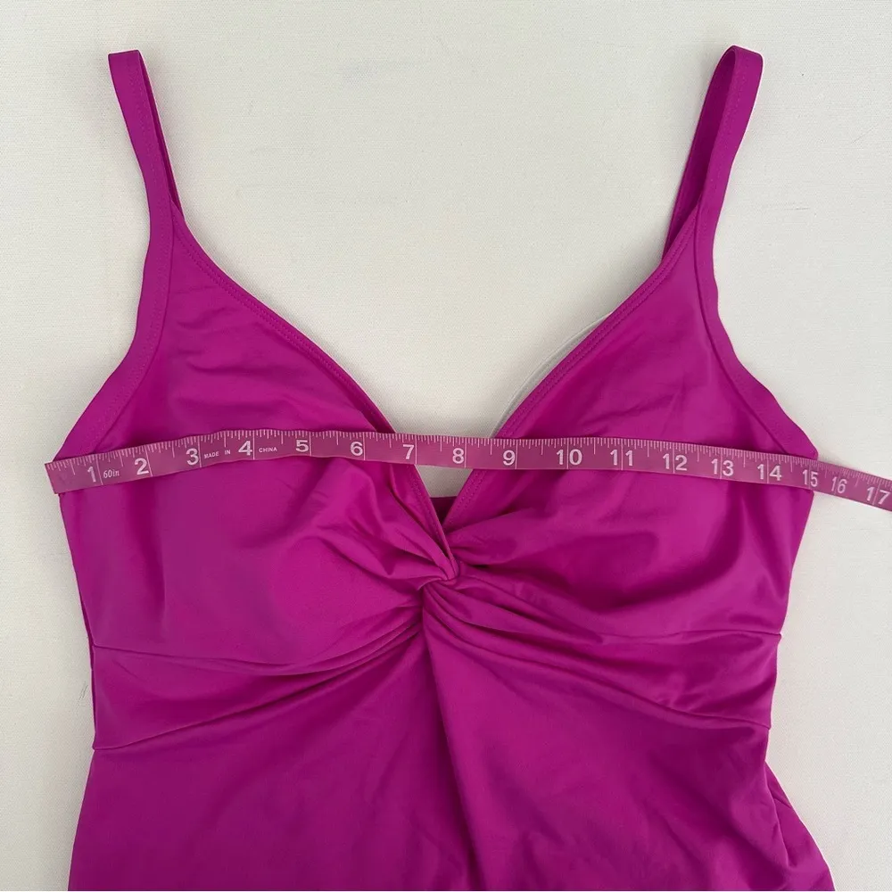 Bleu Rod Beattie Lets Get Twisted Ruched Tankini Top Size 8D - Image 10