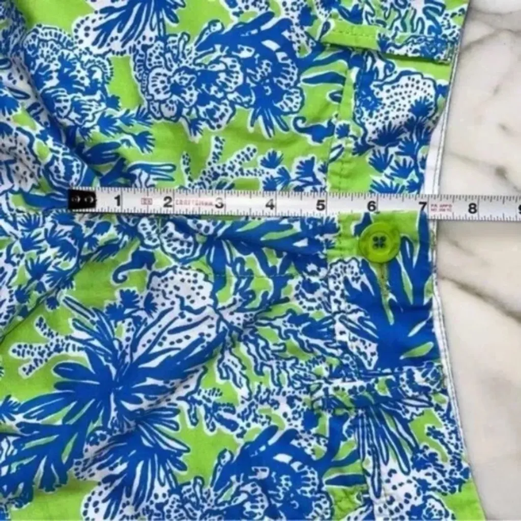 Lily Pulitzer The Callahan Shorts in Limeade Floral Coral Patriot Shorts - Image 8