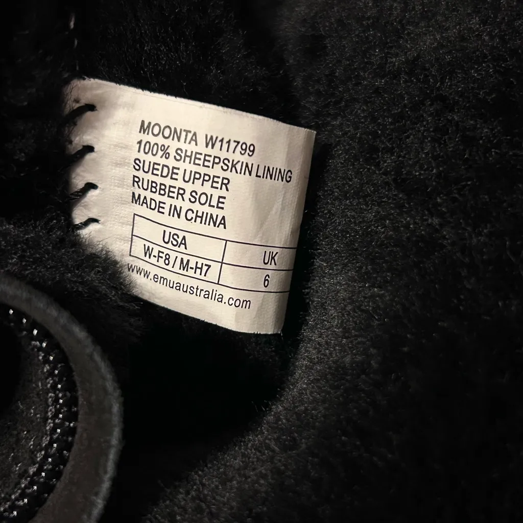 EMU Australia Moonta W11799 black suede sheepskin - Image 13
