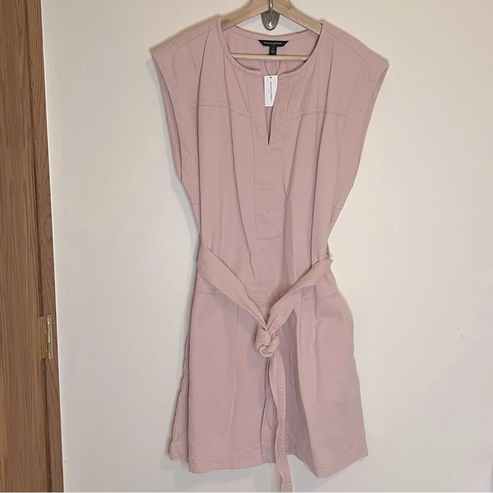 NWT Banana Republic Split Neck Mini Dress - Image 2