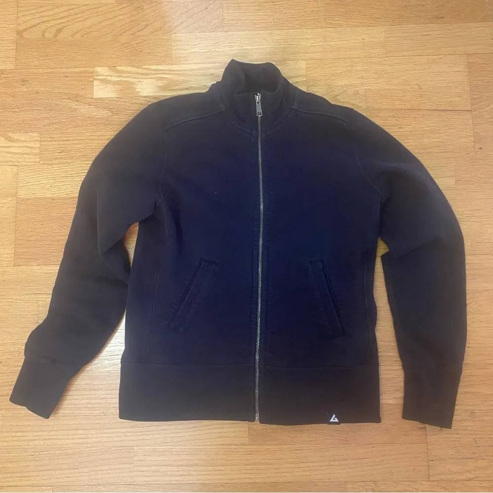 American Giant Black Moto Full Zip Preppy Trail Outdoor Camping Hiking Sweatsh… - Image 4