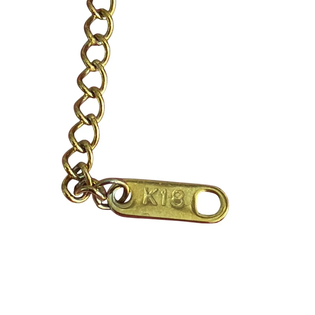 18k Gold Plated Initial T Necklace Linear Minimalist Sideways Adjustable 20" - Image 4