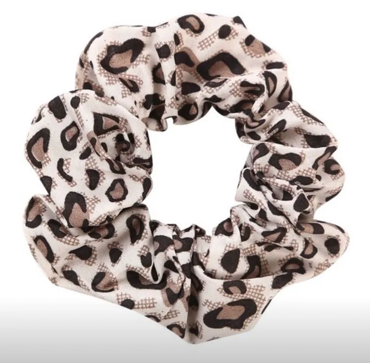 These Three Boutique Chiffon Leopard Print Scrunchie - Image 4