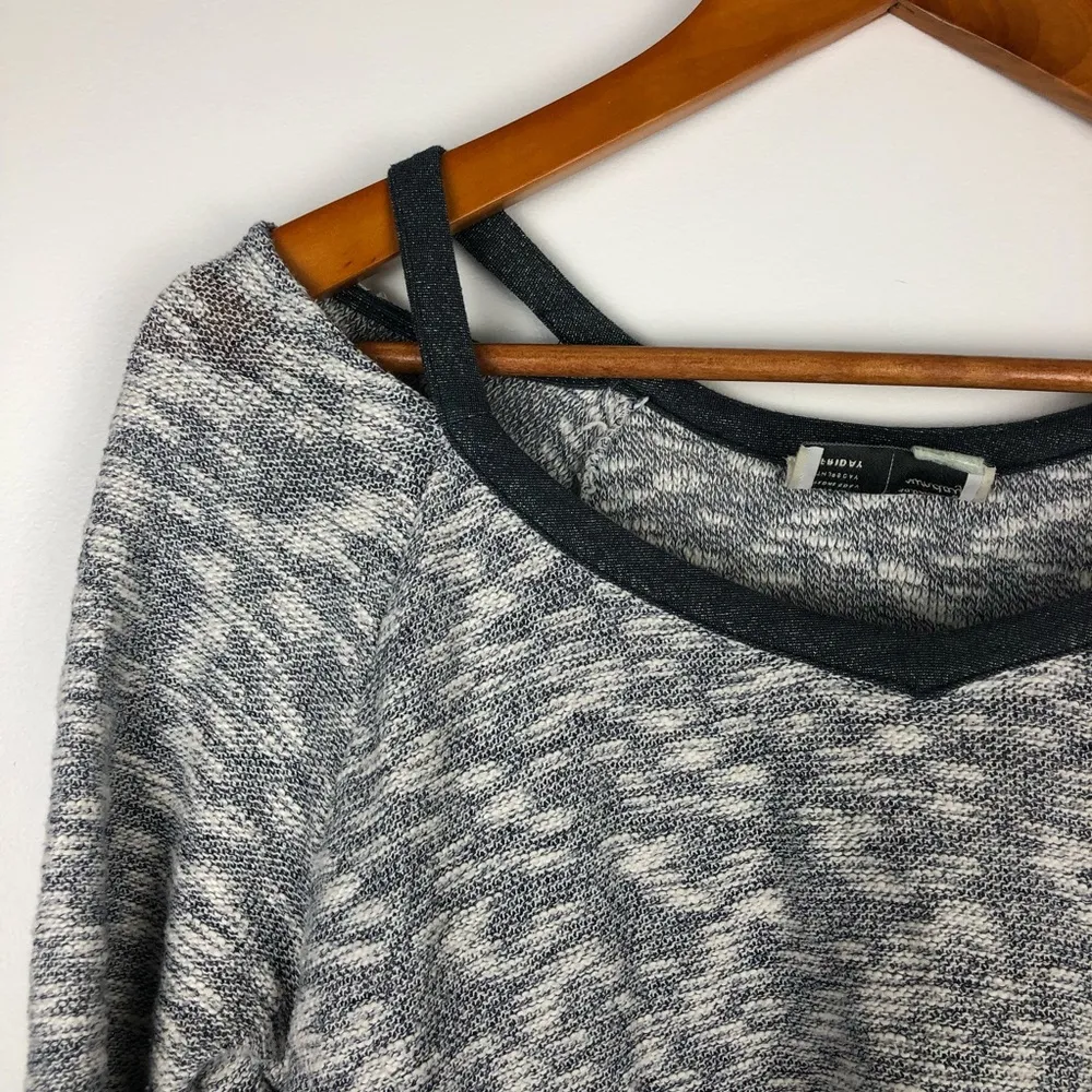 Anthropologie Saturday Sunday Gray Heathered Anka Ruffled Tunic Dress - Image 6