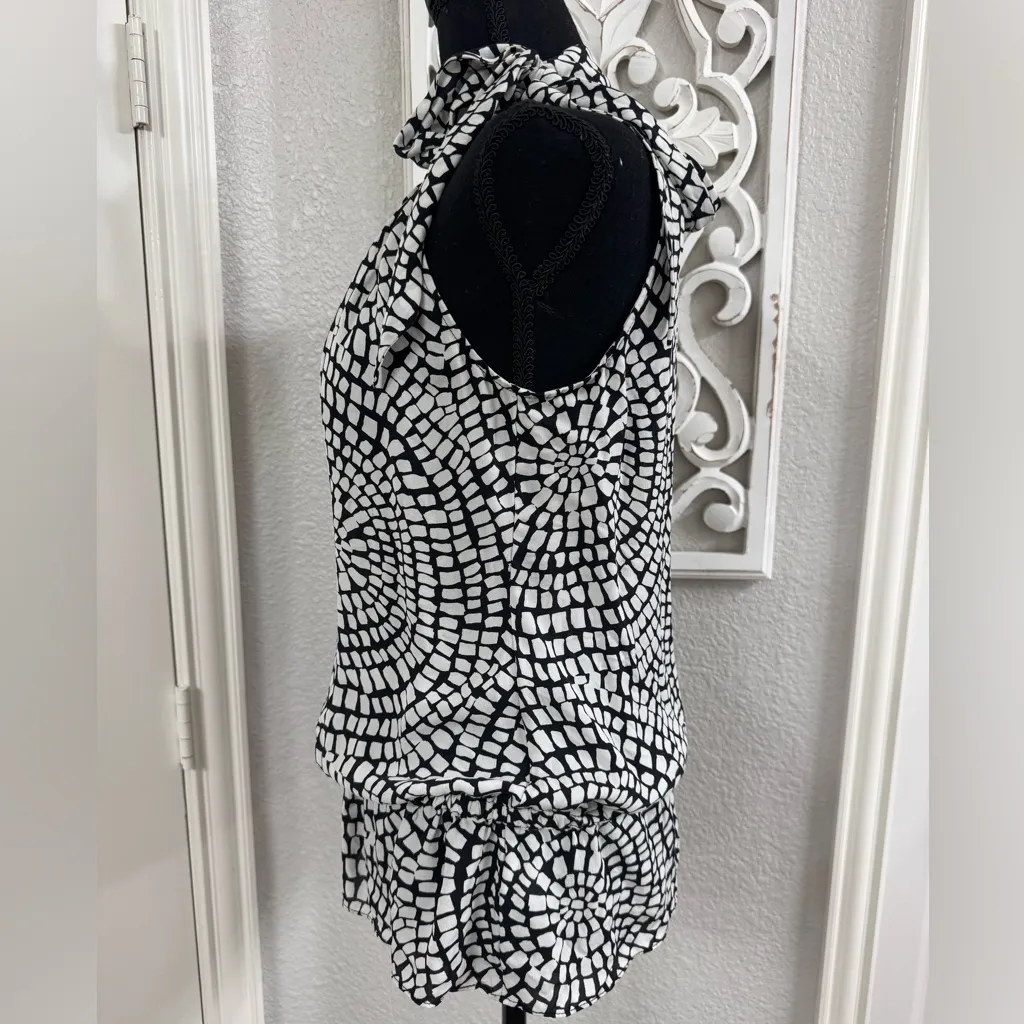 White House Black Market Mosaic Print Halter Top - Image 2