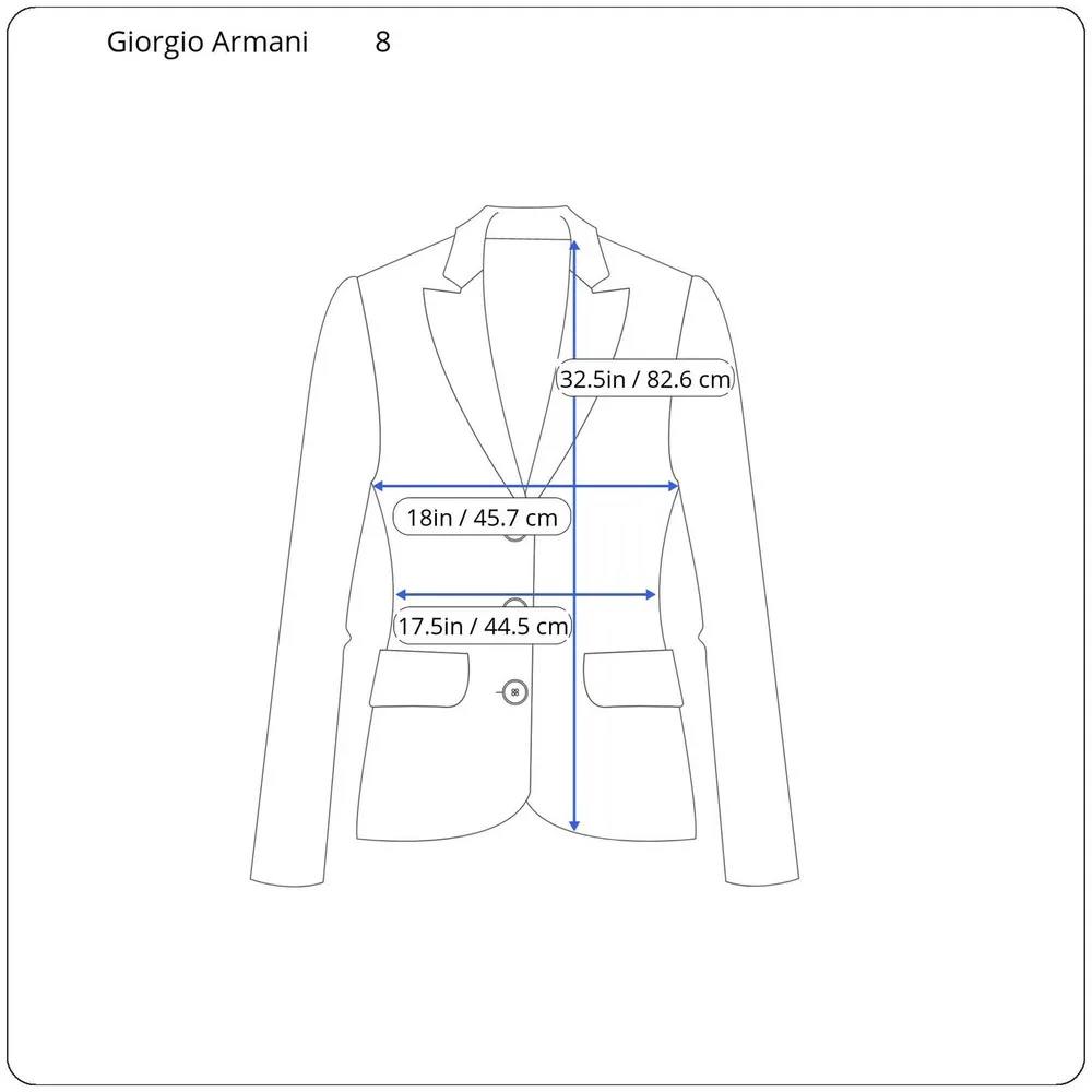 Giorgio Armani Chevron Oversized Blazer - Image 9