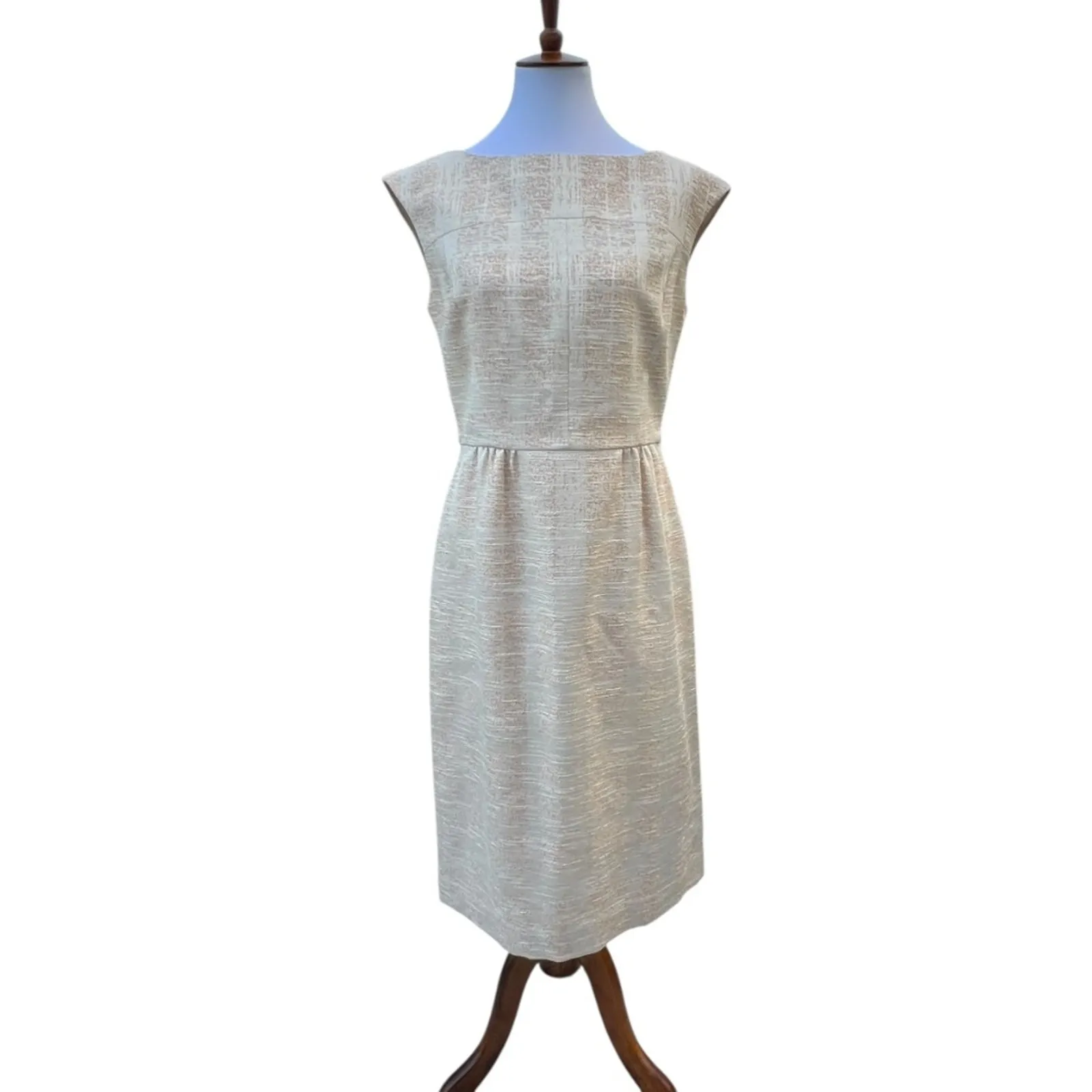 Tory Burch Dress 10 Retro Tweed 60s Style Jacquard Sheath Classic Elegant $428 - Image 10
