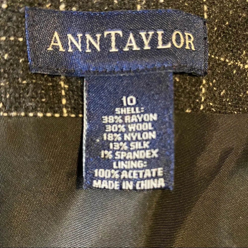 Ann Taylor || Slate grey/white lined skirt - Image 3