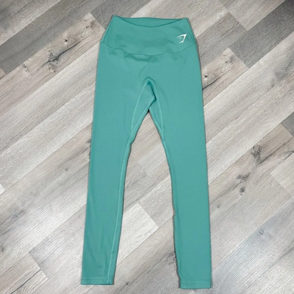 Gymshark Power Hold Leggings Teal‎ Aqua Green XS - Image 5