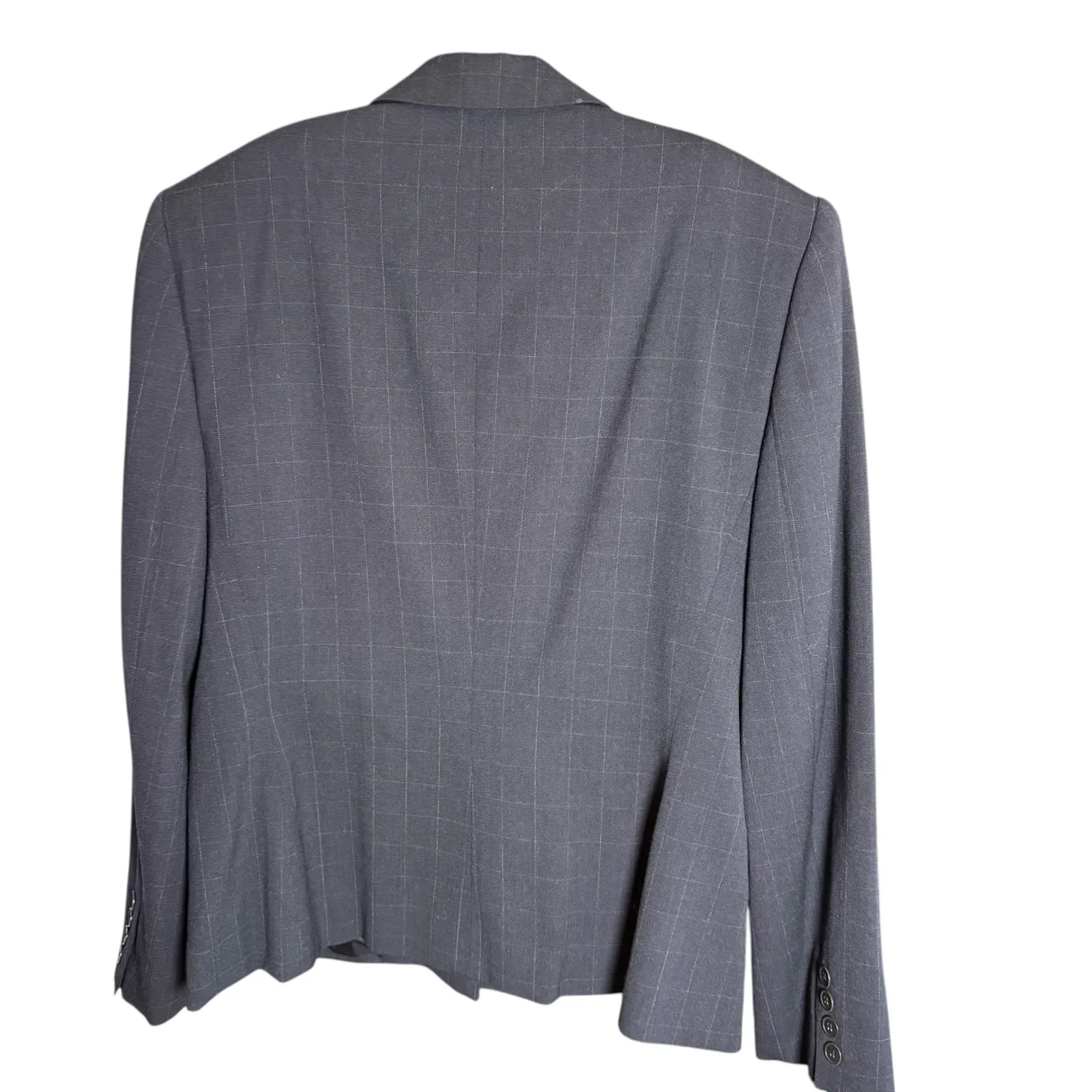 Lauren Ralph Lauren Women's Windowpane Worsted Wool Blazer Skirt Suit Size 12‎ - Image 5