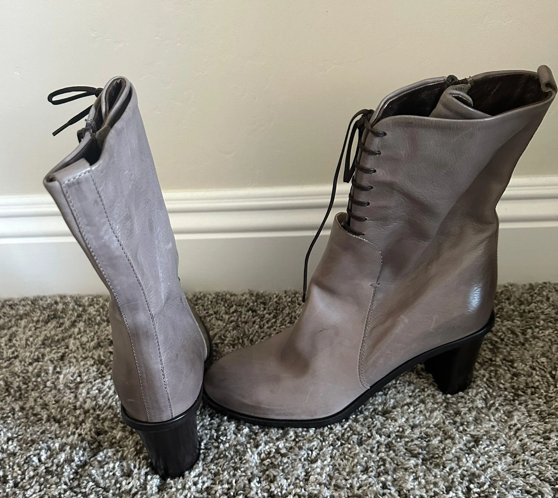 AGL Attilio Giusti Leombruni Leather Ankle Lace Up Boot Sz 8( 39 EU ) NEW - Image 2