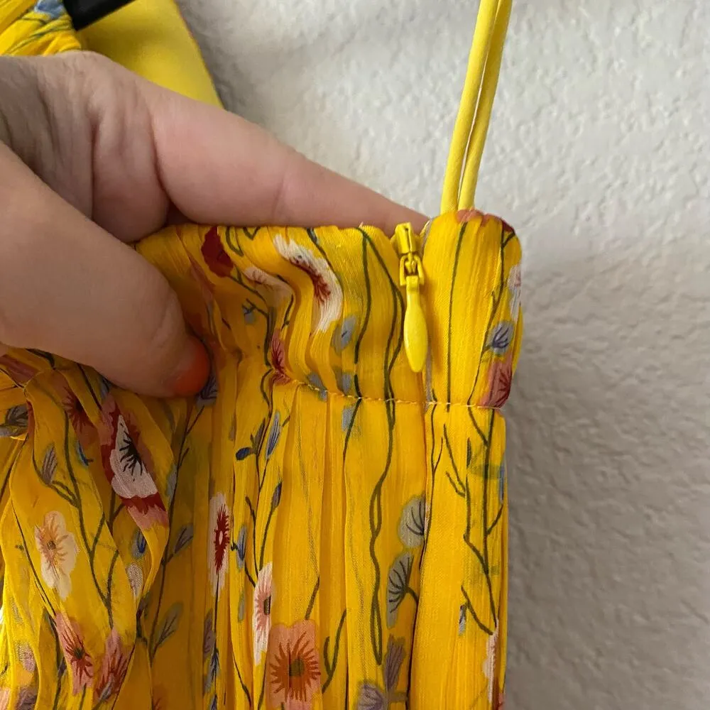 ALEXIS Edyta Floral One-Shoulder Dress yellow metallic Flowy - Image 4