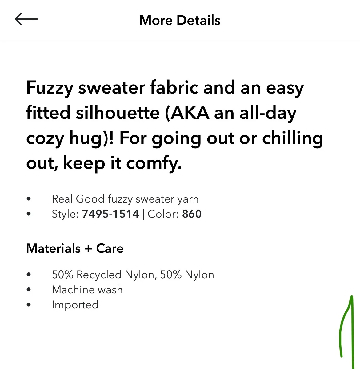 Green Fuzzy Sweater Dress - Image 5