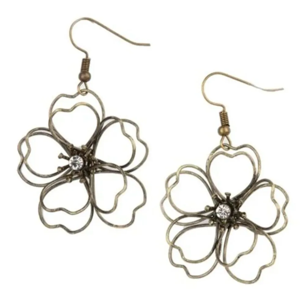 Petal Power Brass Earrings (260) - Image 2