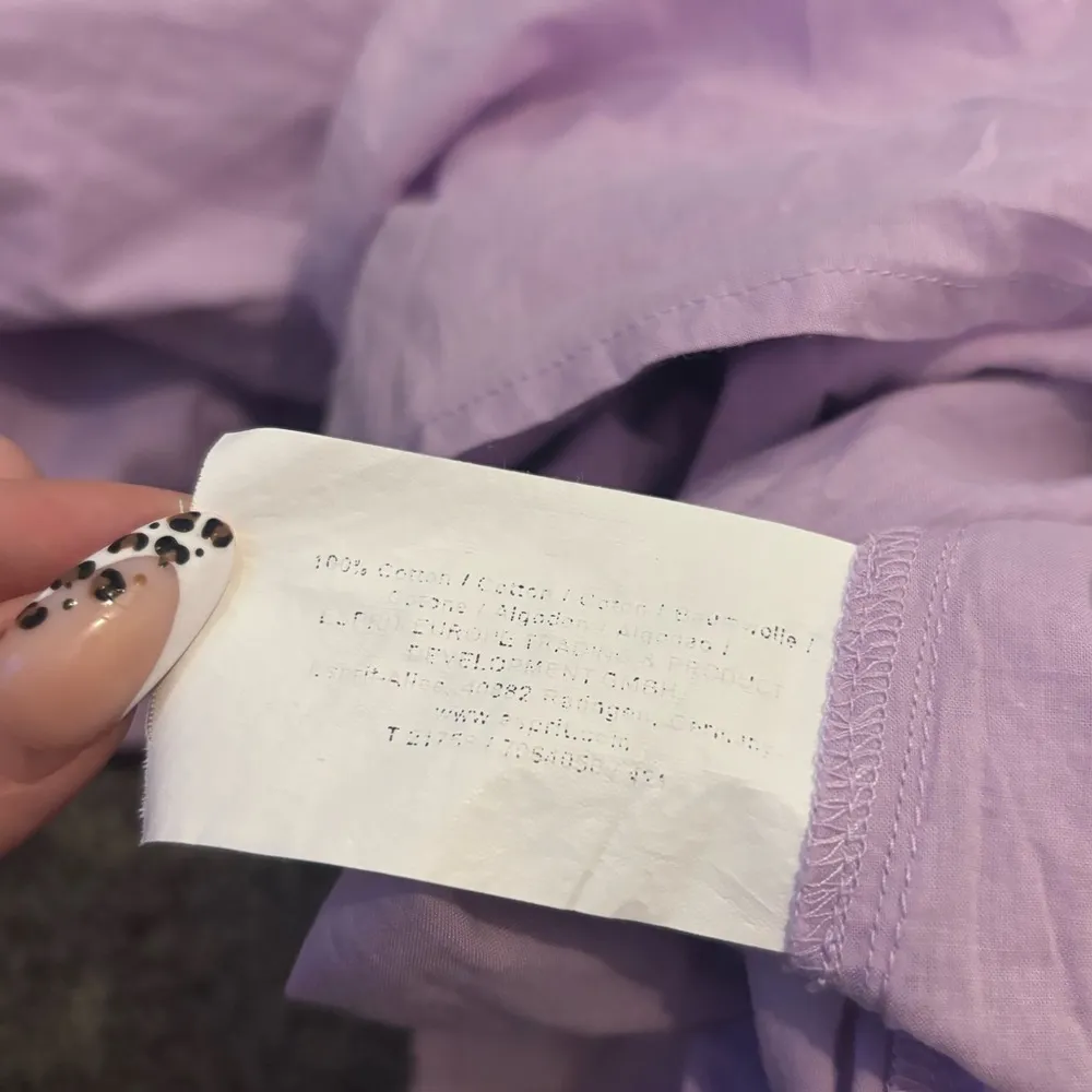 Euro 100% Cotton Halter Dress Purple Size M - Image 7