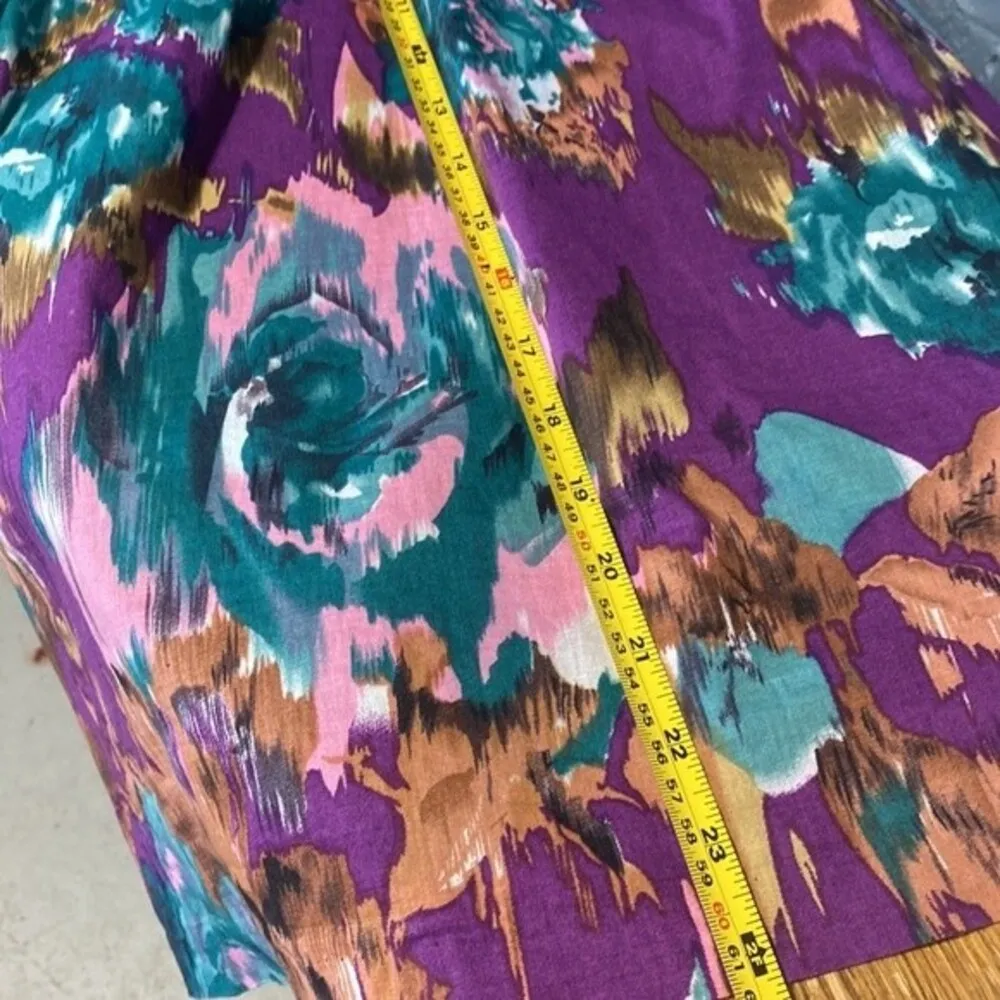 JACK BY BB DAKOTA Purple Floral water color Dress with pockets size large - Image 7