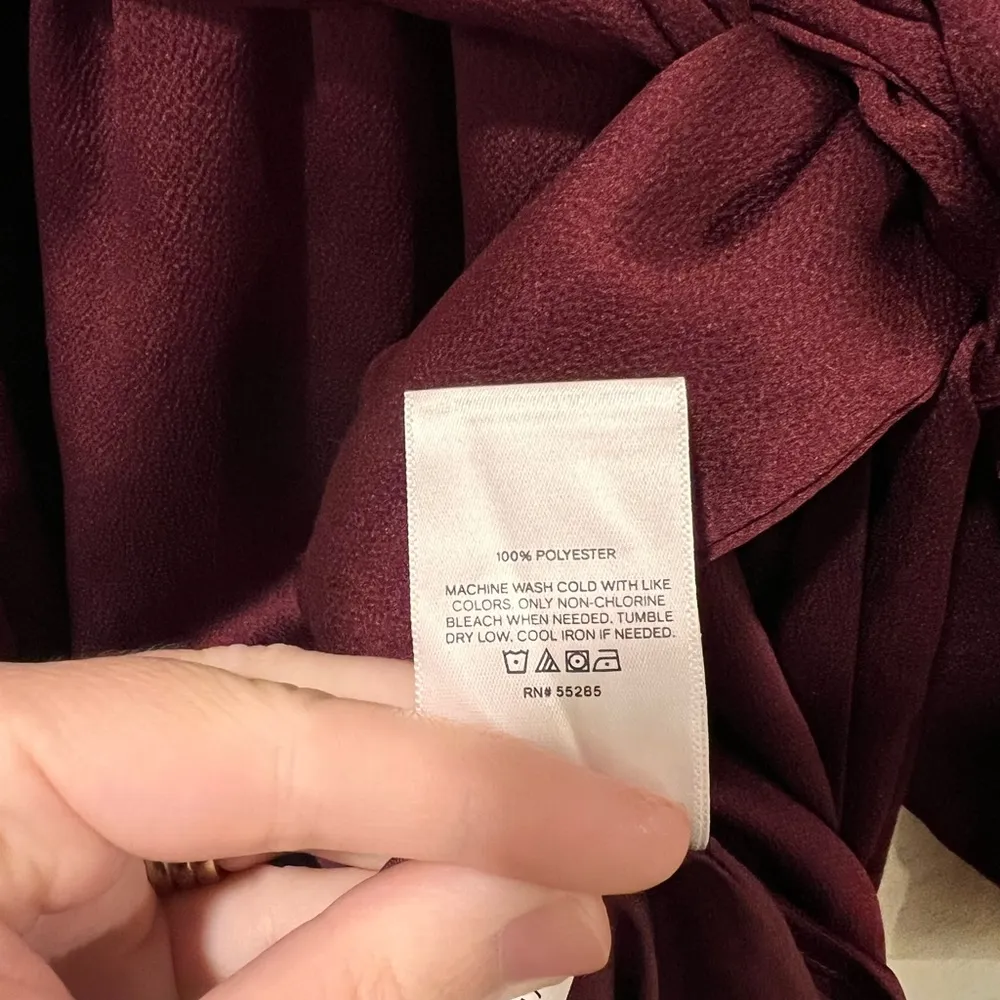 Merlot Faux Wrap Dress - Image 5