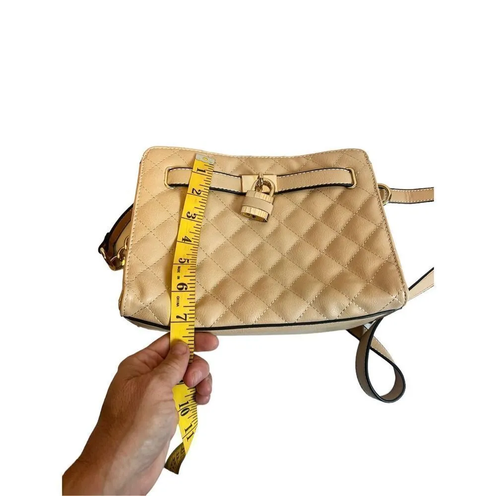 Call It Spring Blush tan nude  crossbody with Gold Accent Messenger Bag Purse Ha - Image 6