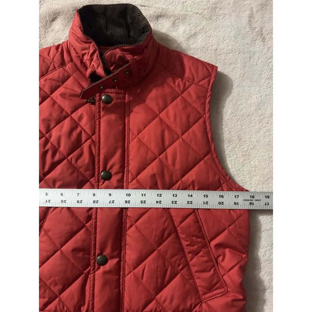 Polo Ralph Lauren‎ Women's Vest Quilted Corduroy Collar Red Size Small - Image 7