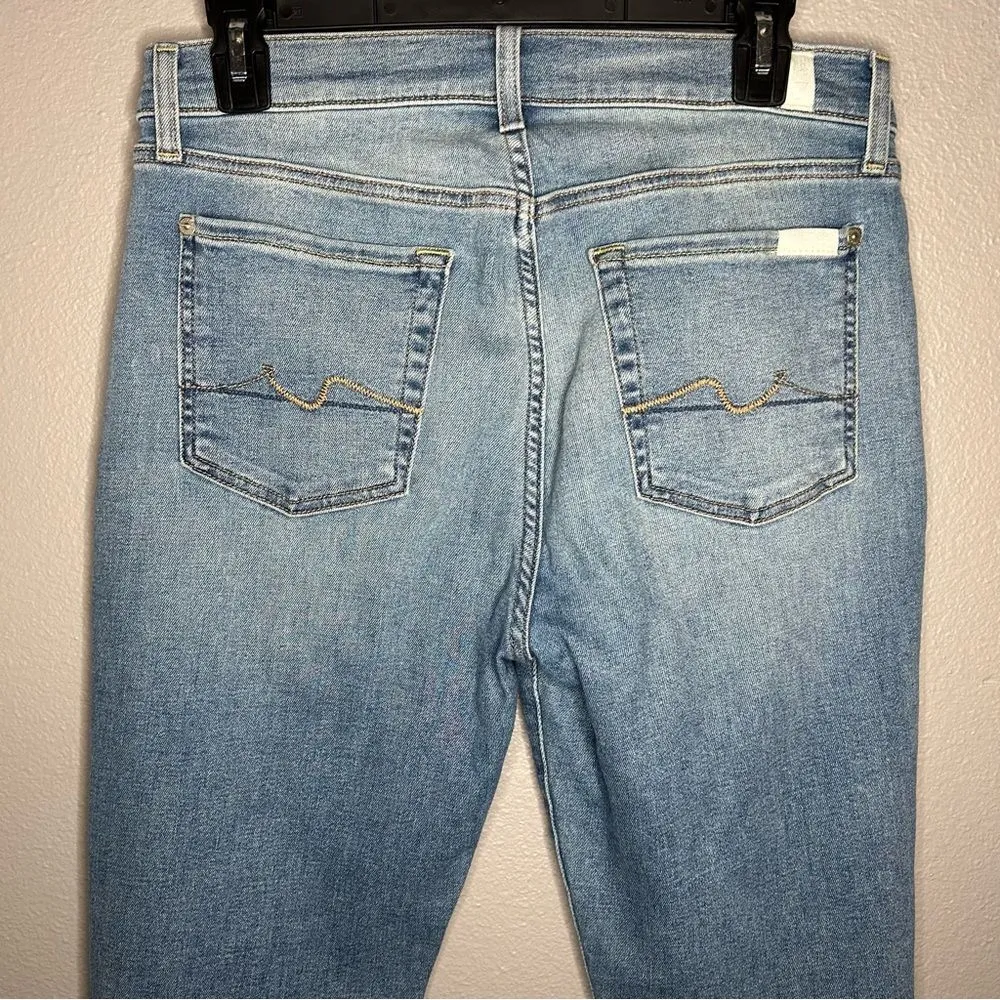 7 for all Mankind Josefina distressed skinny boyfriend jeans women’s size 28 - Image 5