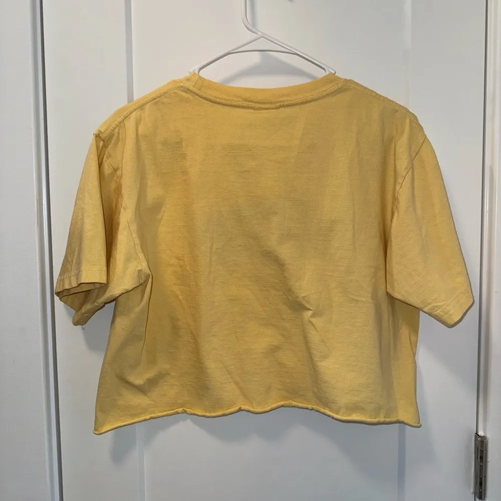 Vintage USVI St. Thomas Yellow Crop Top Short Sleeve Cotton - Image 4