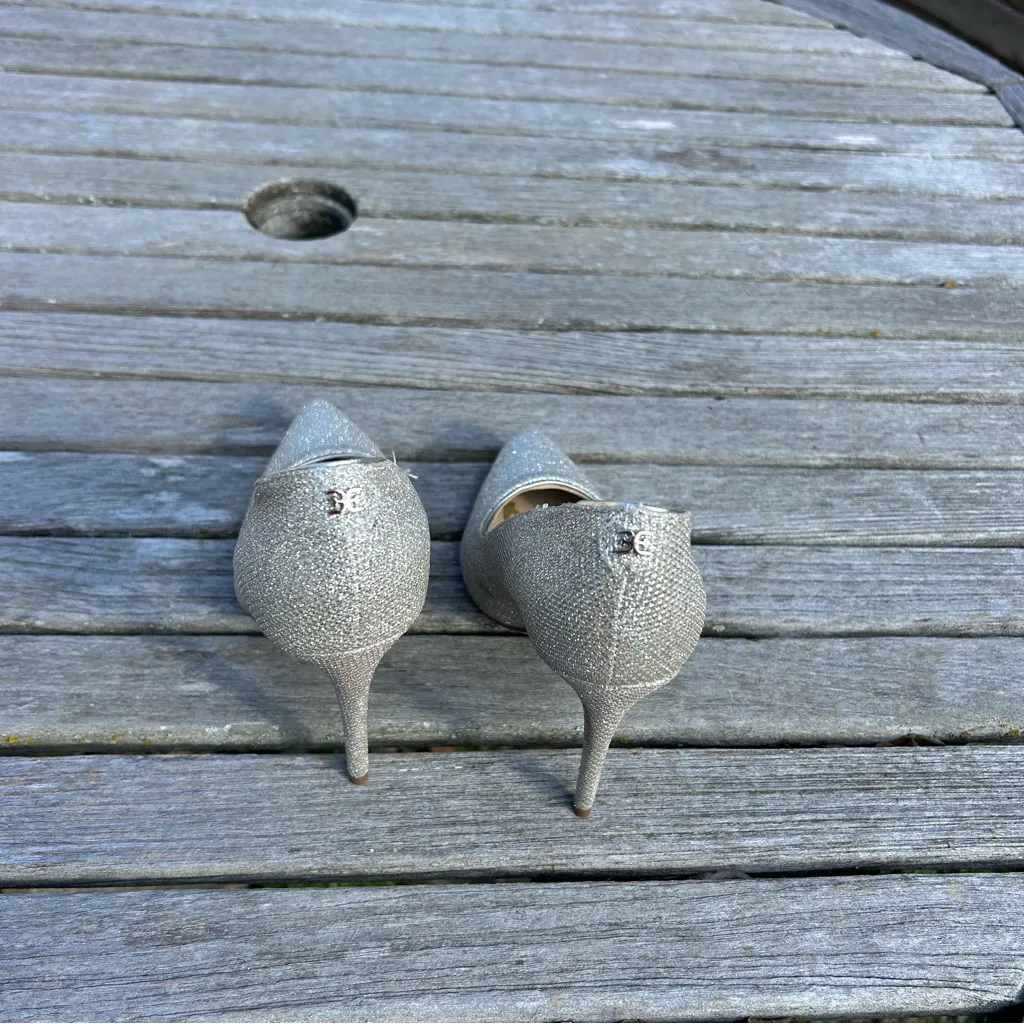 Sam Edelman DANNA POINTED TOE‎ HEELS size 4 silver sparkle - Image 7