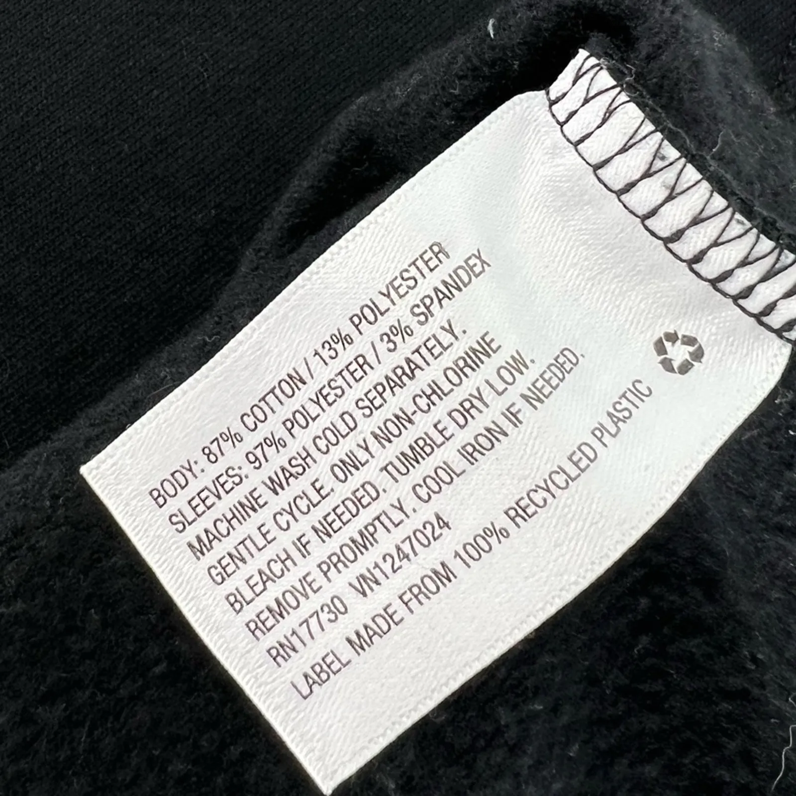 Hunter x Target Mesh Sleeves Pullover Sweatshirt Black Size XS - Image 9