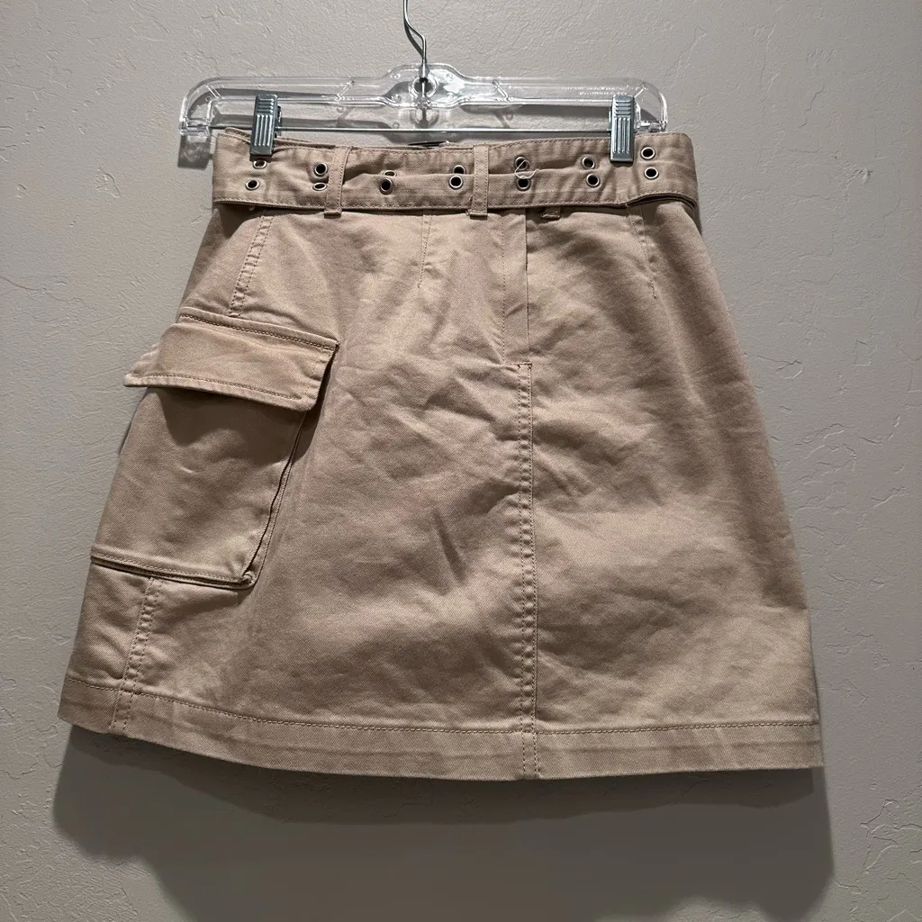 Juicy Couture‎ Khaki Cargo Belted Mini Skirt - Image 3