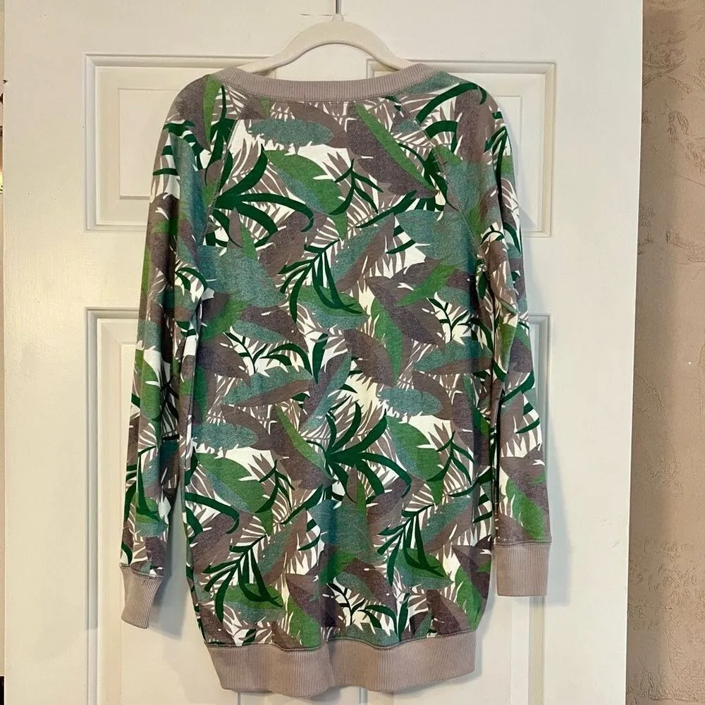 NWT Gap Sweatshirt Tunic Leaf Camouflage Top Small - Image 2