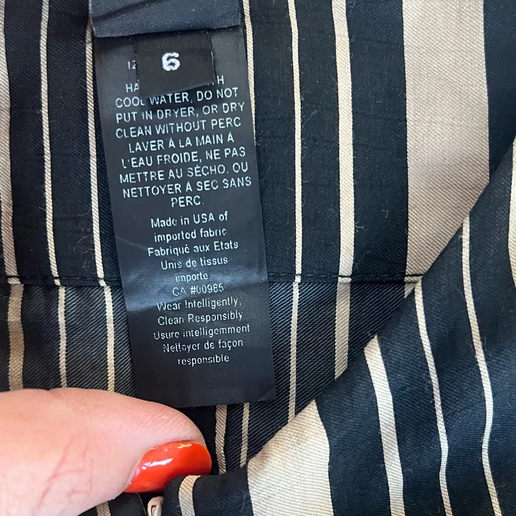 Zero‎ by Maria Cornejo Stripe jumpsuit size 6 Black - Image 11