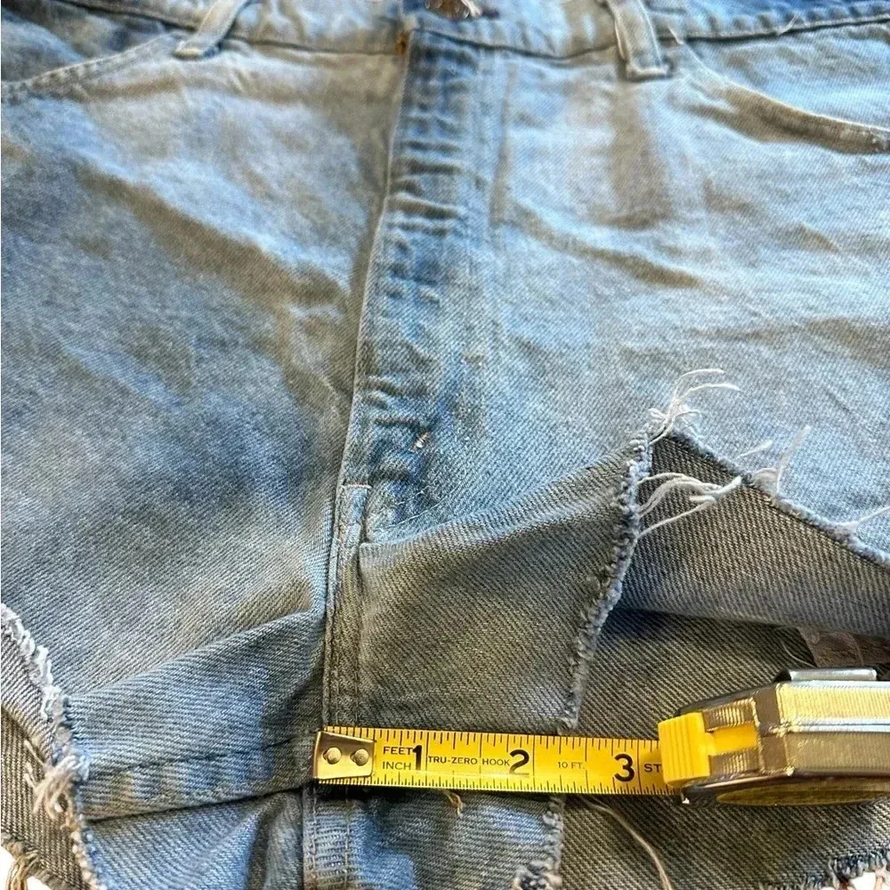 VTG Orange Tag Levi’s Denim Cutoff Shorts 35” Waist  Relaxed Western Grunge - Image 7