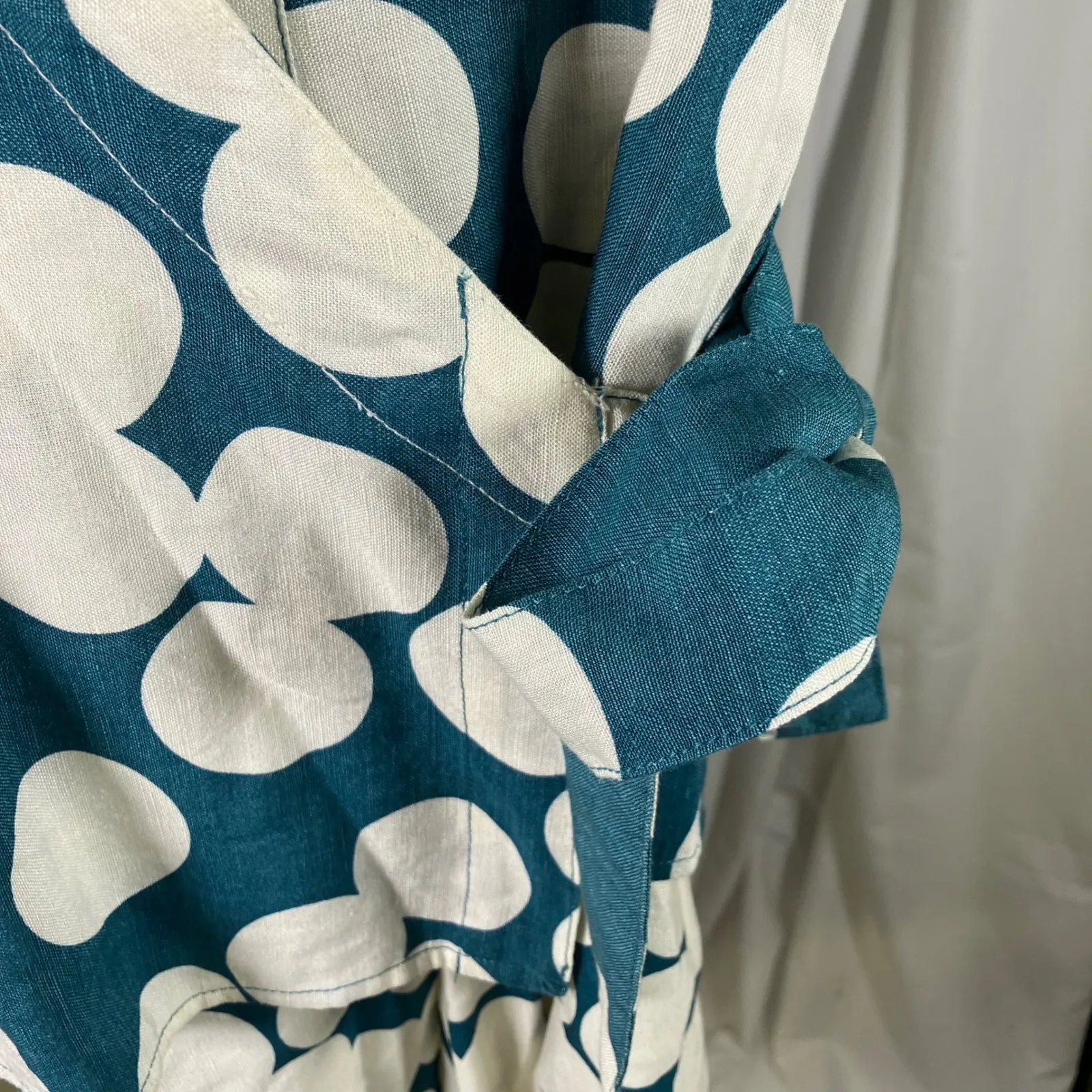 Emma James Petite Polka Dot 2 Piece Wrap Top Skirt‎ Set Blue White New 12/14P - Image 5