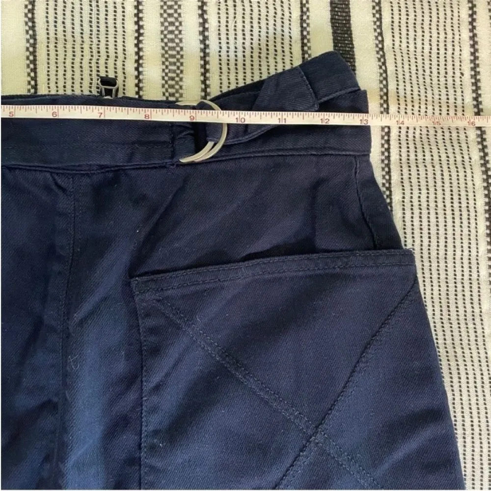 Anthropologie Short Cargo Skirt 0 Navy Blue Preppy Pencil Skirt‎ Casual Work XS - Image 10