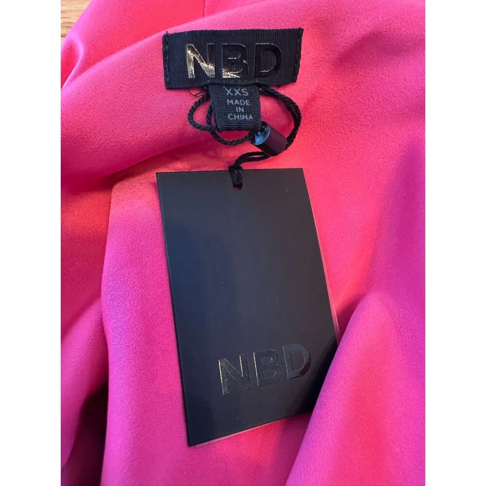 NBD Pink One Shoulder Mini Dress Size XXS - Image 3