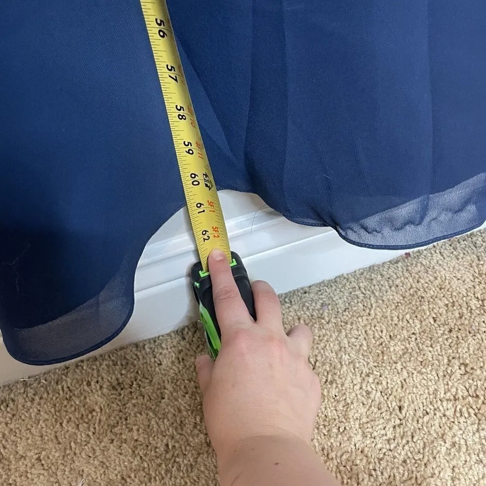 Christina Wu Bridesmaid Mother of Bride Dress 22801 Navy Blue Lace Chiffon Sz 12 - Image 10