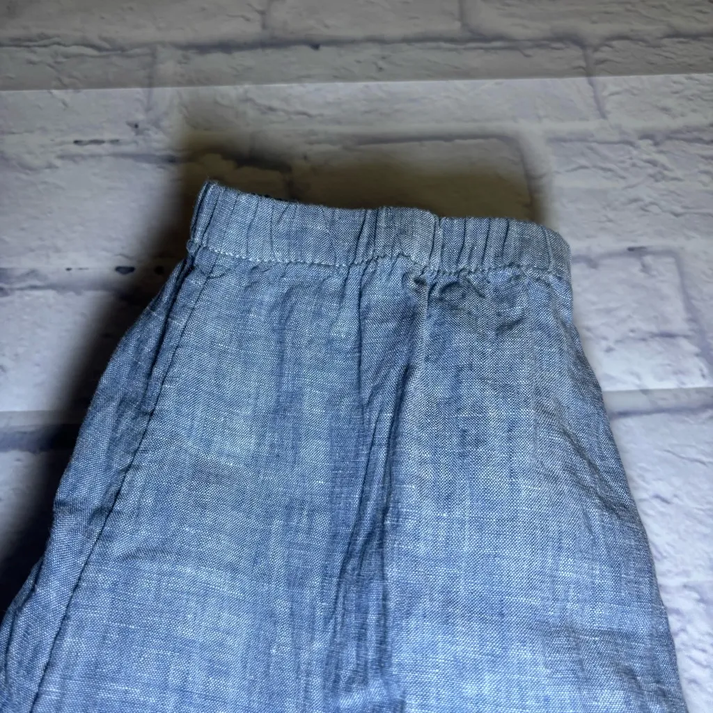 Athleta Womens Size 18 Retreat Linen Jogger Pants Chambray Blue Coastal Resort - Image 8