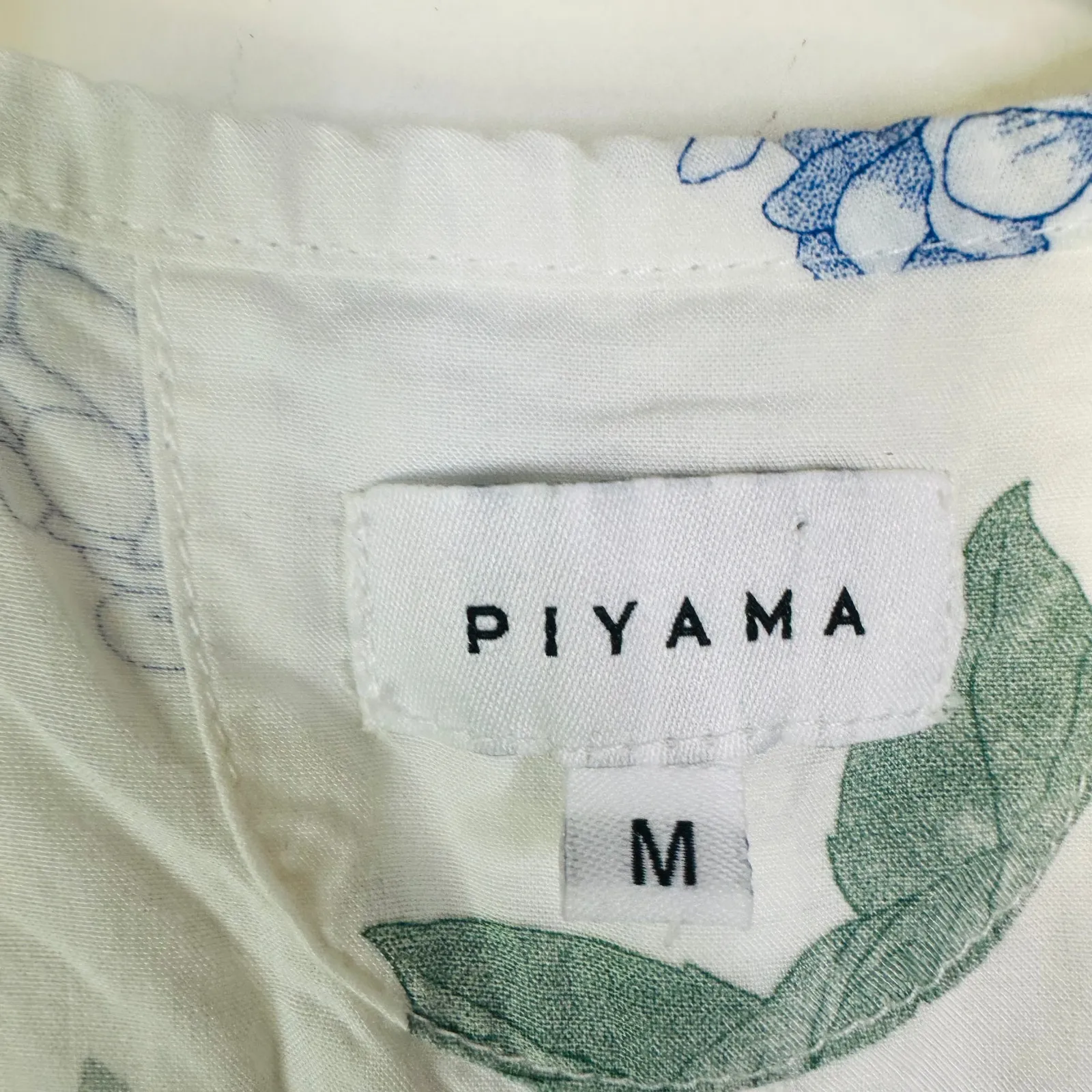 Piyama Hydrangea Blue Bridesmaid Harper Pajama Romper Size Medium - Image 3