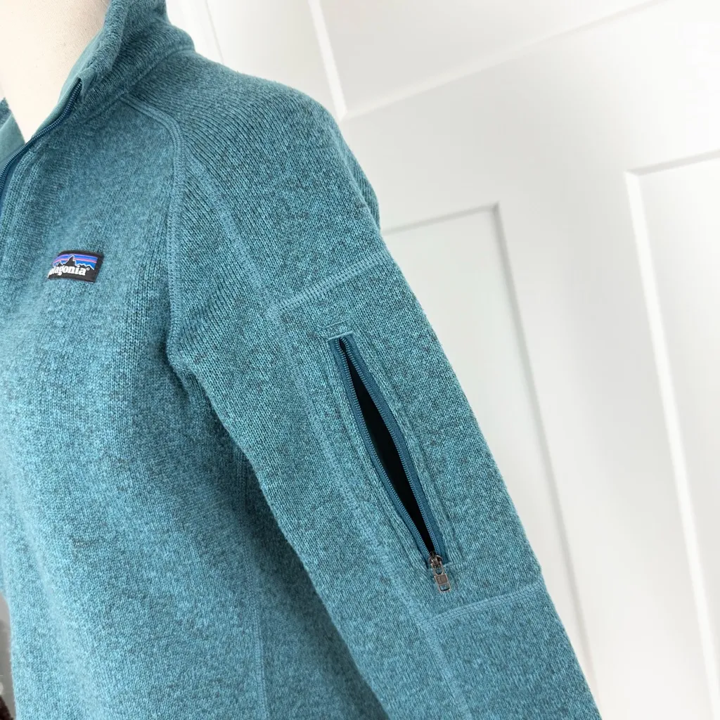 Patagonia Better Sweater 1/4 Zip Teal Blue Women’s Sz S - Image 5