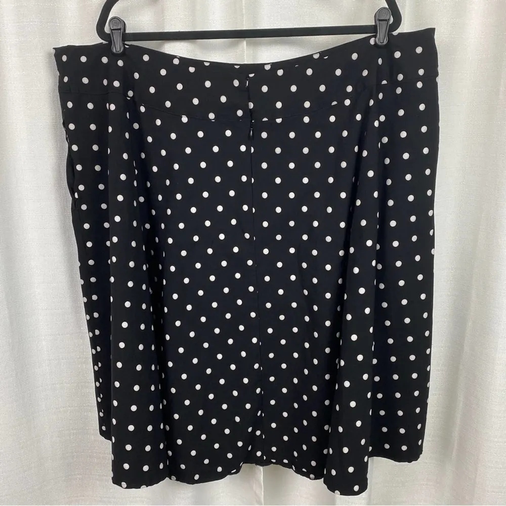 Unique Vintage Black&White Polka Dot Vivienne Swing Skirt Sz.5X/26 - Image 9