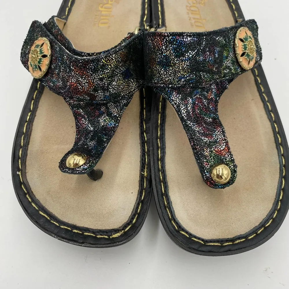 Alegria Women's Multicolor Metallic Carina Veranda Slip On Sandals Size 37 - Image 7
