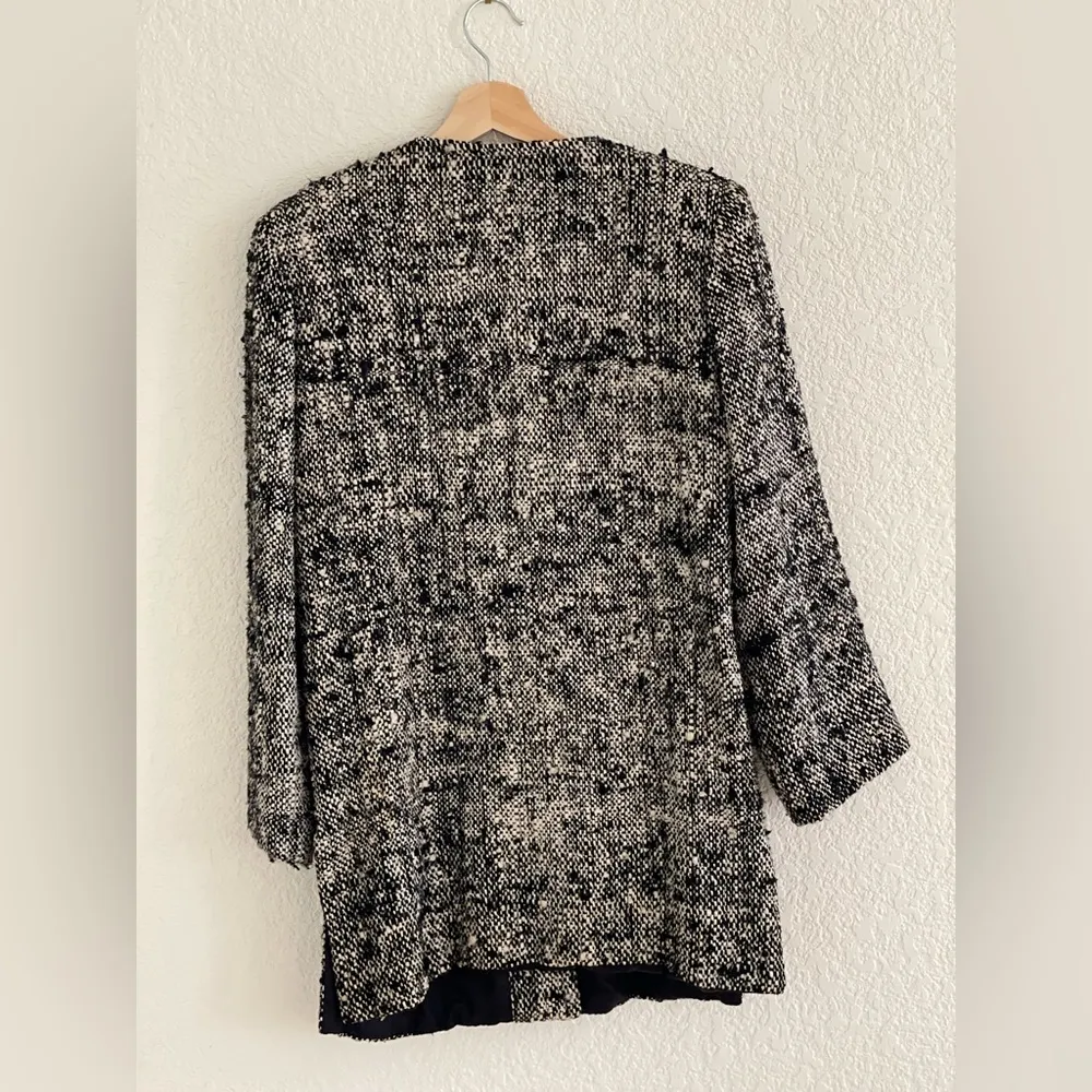 Vintage Young Woo San Francisco Tweed Marled Silk Structured Coat - Image 2