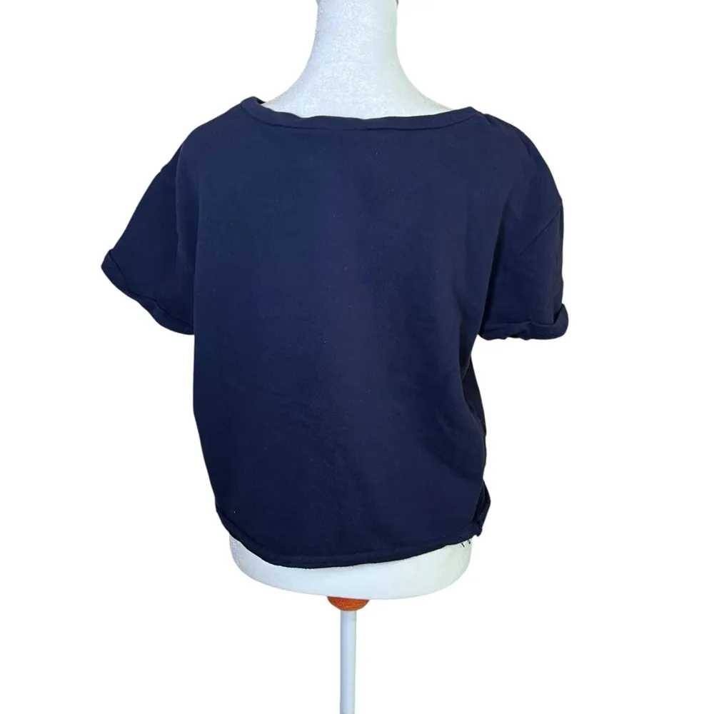 Maeve Anthropologie Beach Embroidered Sweatshirt Tee Riviera Cotton Shirt Sz XS - Image 5