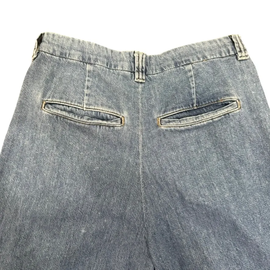 DL1961 Hepburn Wide Leg High Rise Pleated Jeans in Blue Wash, Size 29 - Image 8