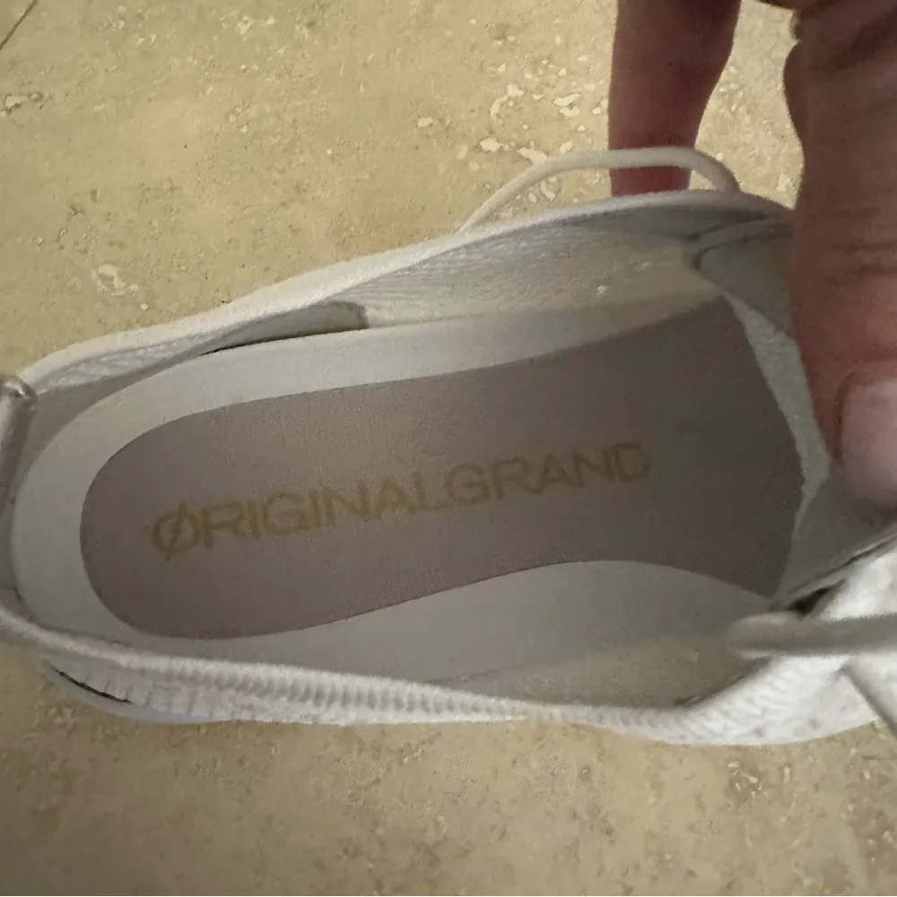 Cole Haan Original Grand OS Wingtip Oxford Knit Shoes white Sz 7 - Image 10