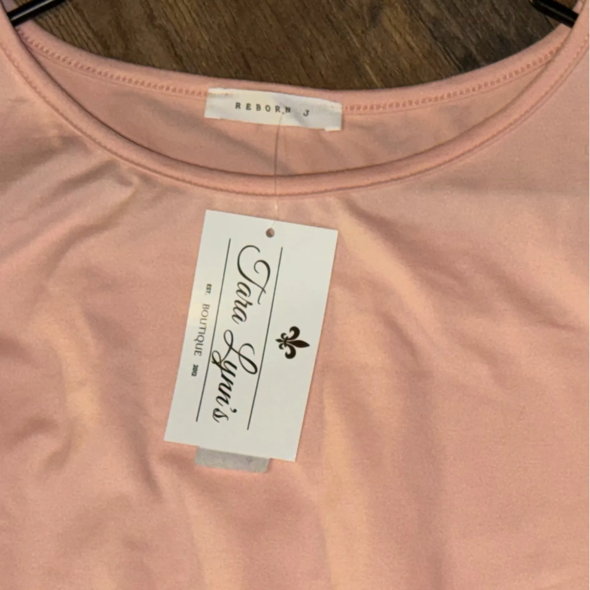 Reborn J Peach Midi Dress Tiered size medium NWT - Image 3